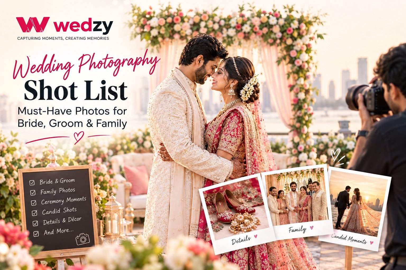 Wedding Photography Shot List: Must-Have Photos for Bride, Groom & Family