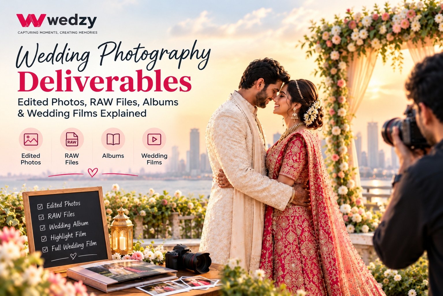 Wedding Photography Deliverables: Edited Photos, RAW Files, Albums & Wedding Films Explained 
